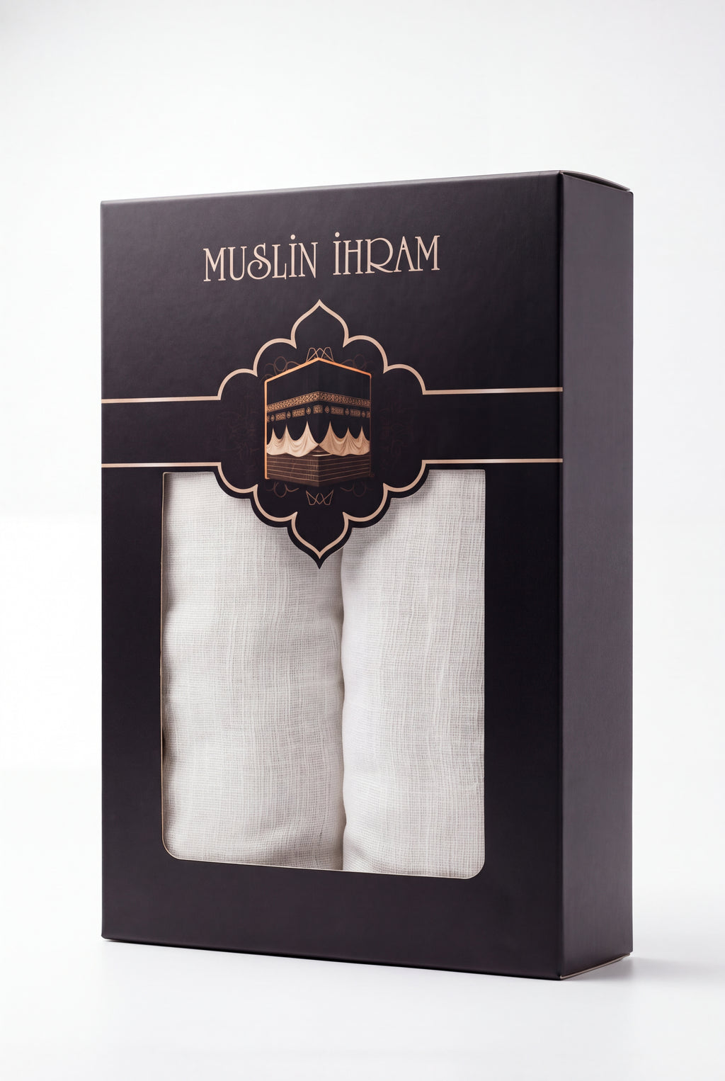 Müslin İhram – %100 Pamuk, 4 Katlı, 2 Parça (Beyaz)