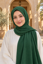 Ravza müslin şal, yeşil – portre