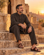 Uhud erkek umre takımı kahve